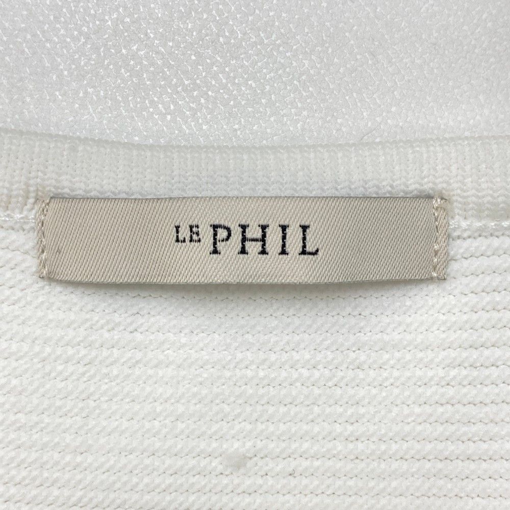 LE PHIL ルフィル　スポンディッシュテプラムニット　ホワイト　Ｆ LE PHIL ル フィル スポンディッシュペプラムニット ホワイト系