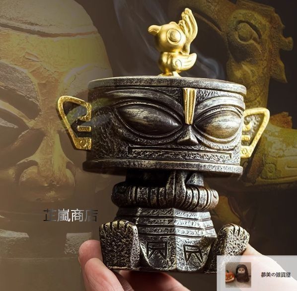 香炉 三星堆 銅人 置物 鑑賞 セラミック製 工芸品 美術品 新品未