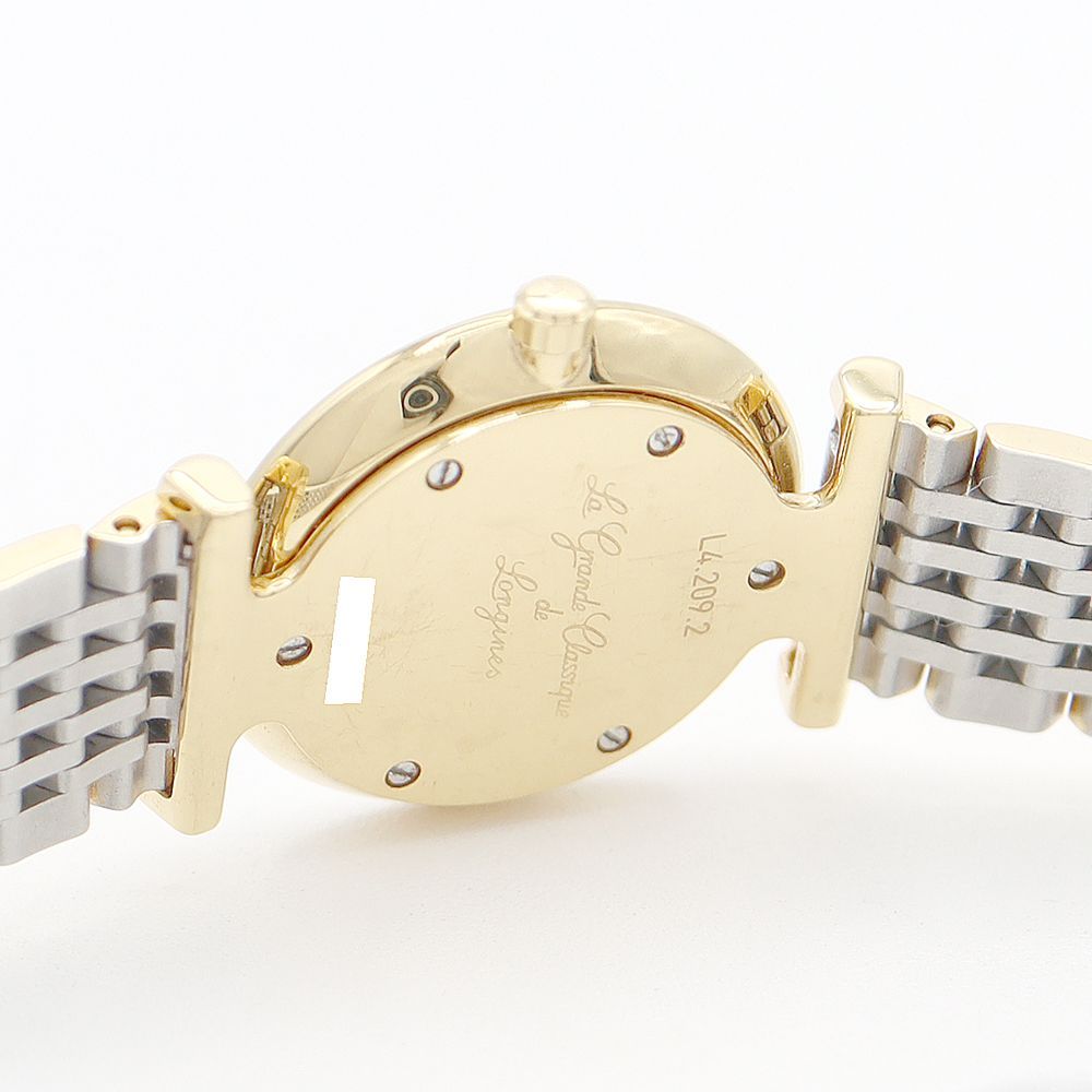 電池交換済 LONGINES ロンジン ラ グラン クラシック L4 209 2 117 白 ホワイト YG イエローゴールド SS ステンレス コンビ レディース クォーツ【6ヶ月保証】【腕時計】【中古】 電池交換済 LONGINES ロンジン ラ グラン クラシック L4 209 2 117 白