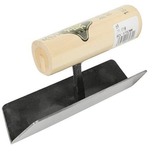 藤原産業 金長 ステン切付鏝 90ドX150mm 狭い場所、細い場所等に最適 用途 角や隅の凹面 成形 仕上げ 鏝 こて 左官 左官道具 建築 建設