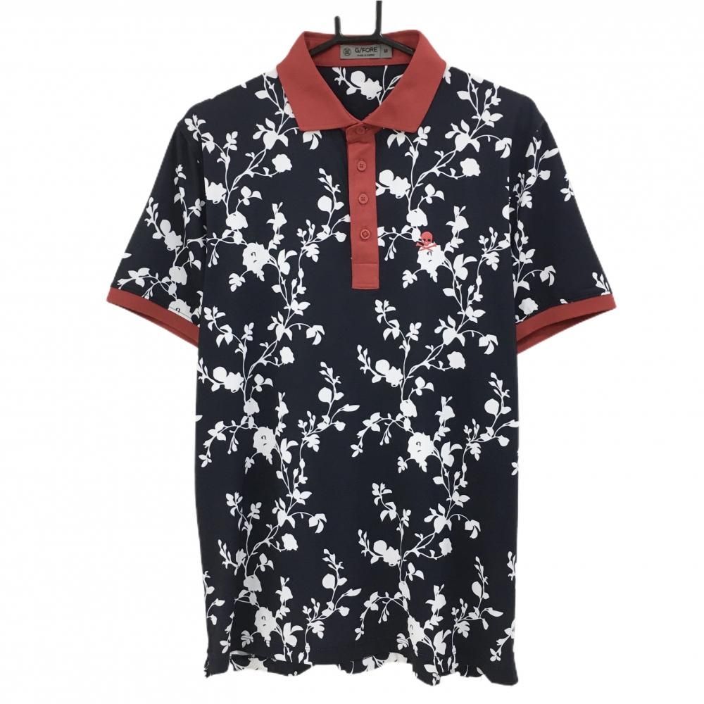G/FORE ジーフォア　半袖　ポロシャツ　メンズ　サイズXL 総柄　ロゴ 美品G/FORE メンズ 半袖ポロシャツ 【公式通販】