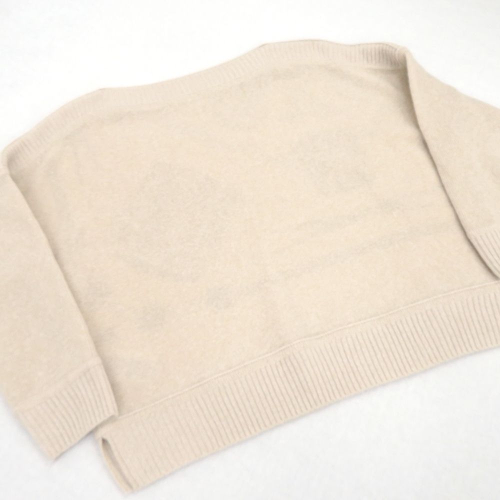 【名古屋】エルメス 23AW ツイルレーヌ レ タンブール フィネス ニット セーター 長袖 カシミヤ シルク ベージュ 38 名古屋】エルメス 23AW ツイルレーヌ レ タンブール フィネス