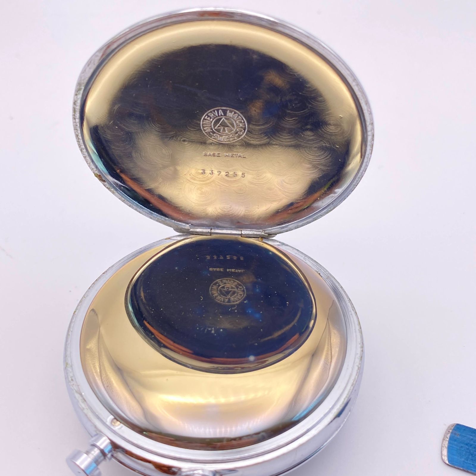 ミネルバ ミネルヴァ Minerva 手巻き式 機械式 PATENT ストップ