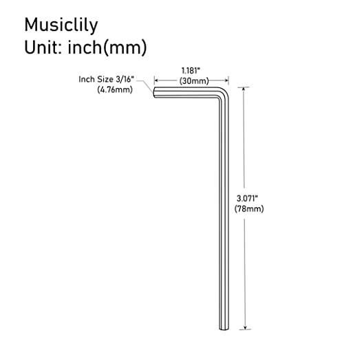 デイリー雑貨店】インチ 3/16＂ Musiclily Basic 3/16インチスチール製六角レンチ メキシコのフェンダーギタートラスロッド調整用、ブラック(2個セット)  - メルカリ