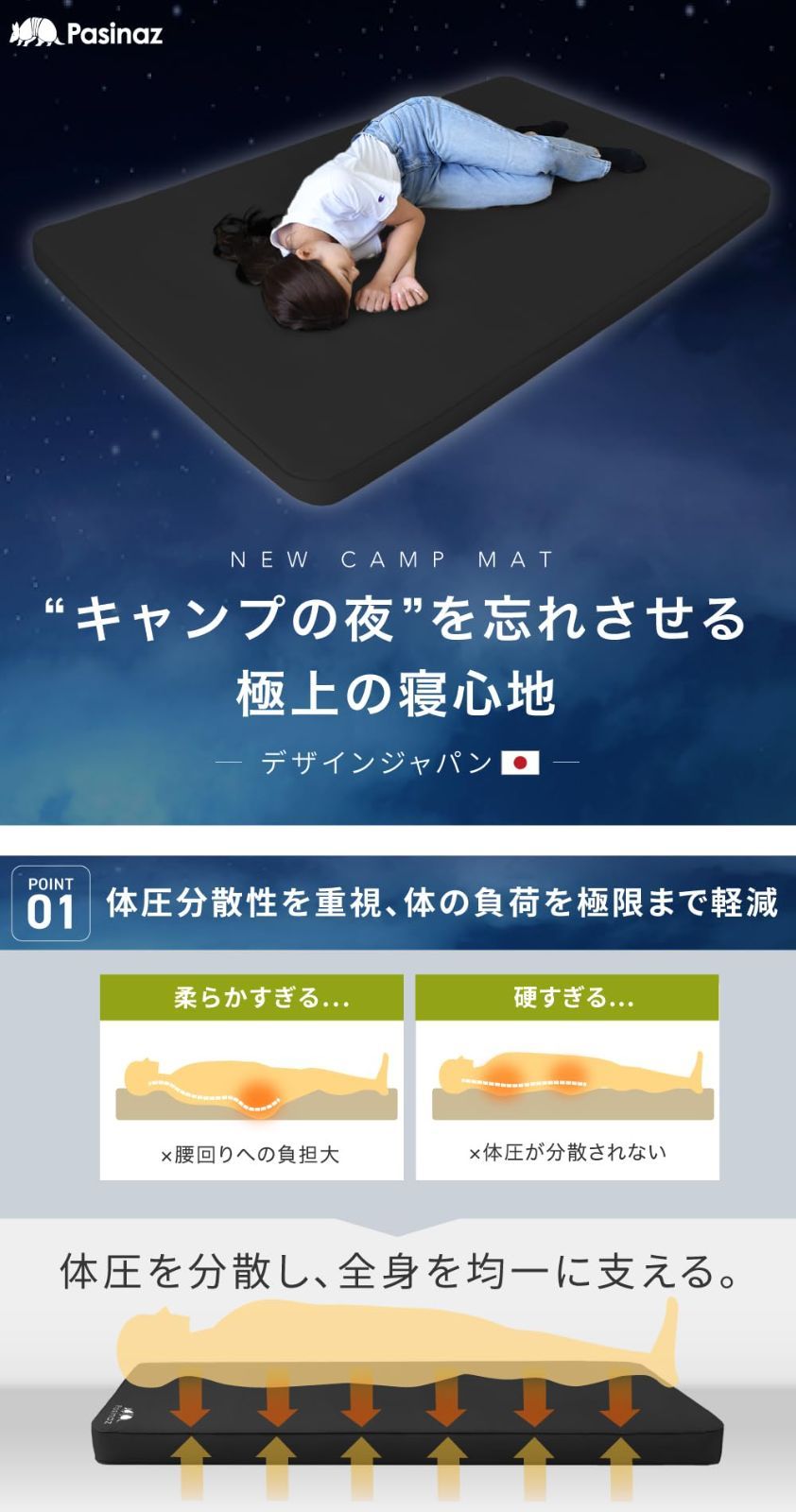 インフレーターマット 自動膨張