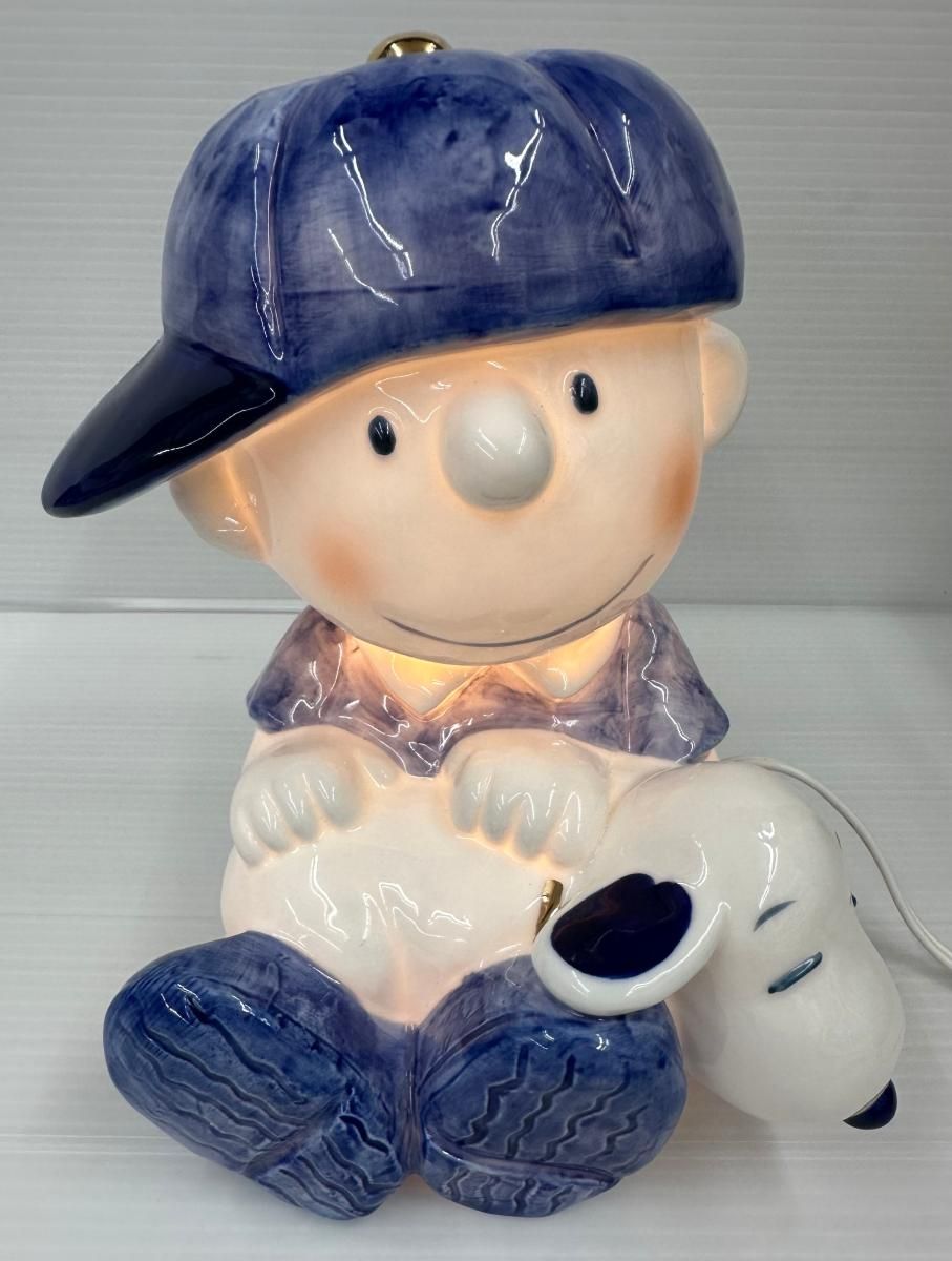 希少チャーリーブラウン陶器ランプ 希少チャーリーブラウン陶器ランプ