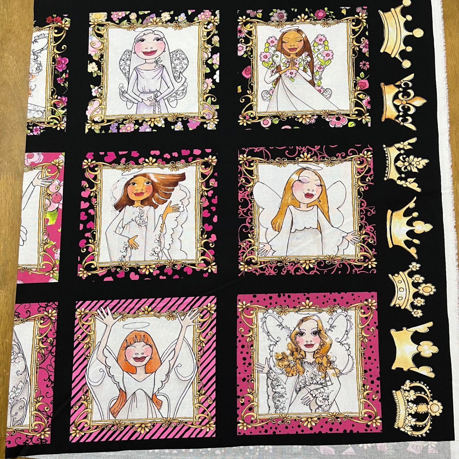 専用ロラライハリス 新柄 Be An Angel パネル生地 シリーズ6点セット