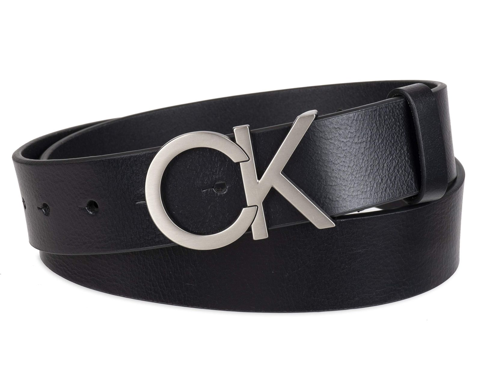 Calvin Klein Men s Logo Buckle Belt Deep Black Medium