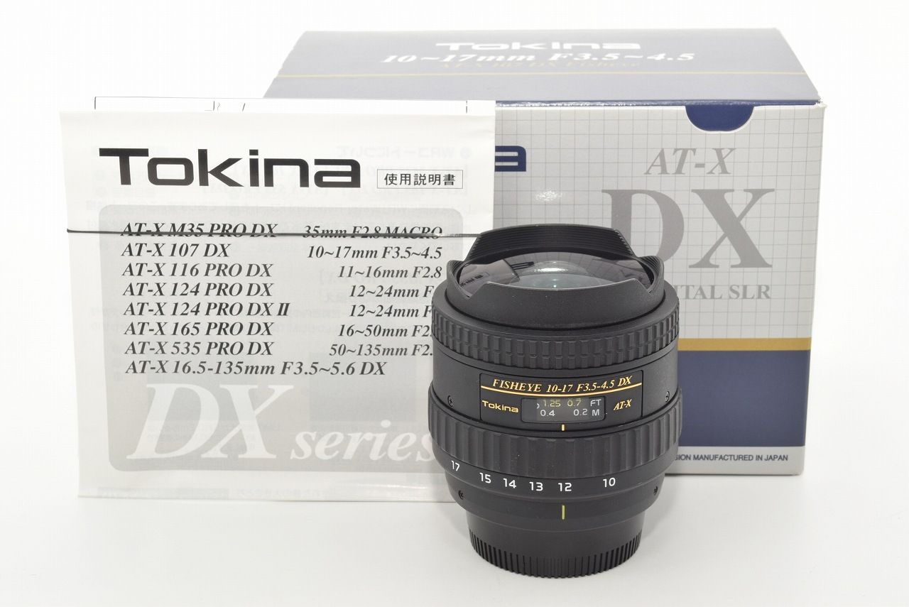 未使用品 Tokina トキナー 魚眼ズームレンズ AT-X 107 DX Fisheye 10