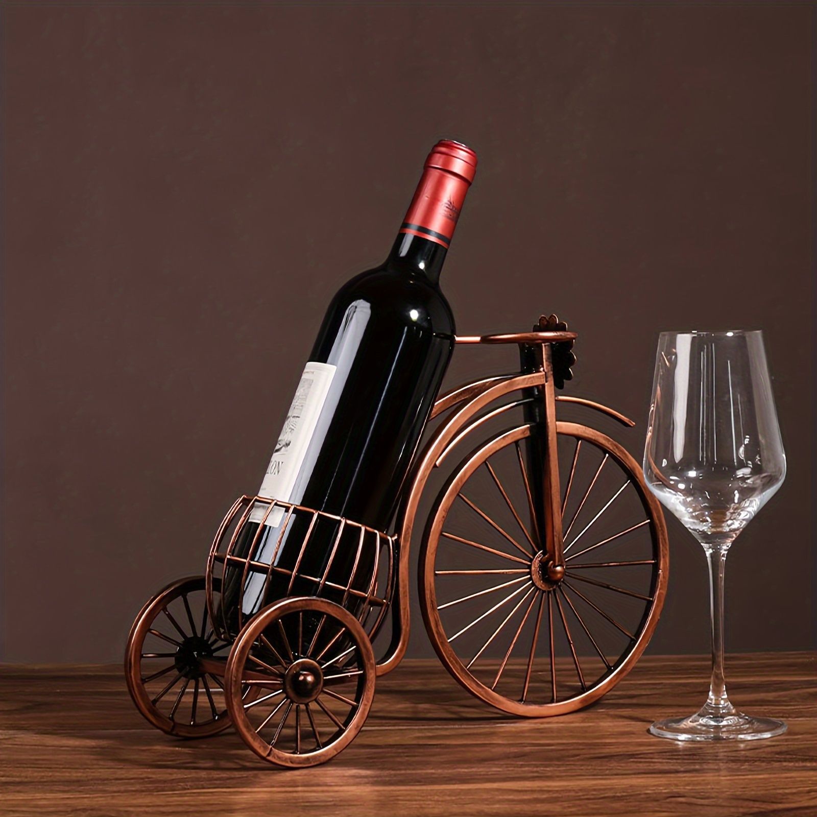  ワインホルダー ワインラック ワインスタンド ボトルホルダー グラスハンガー 吊り下げ ワイングラスハンガー ヴィンテージ 自転車 ワインディスプレイスタンド キッチン リビング バー レストラン 皿 コースター キッチン 食器