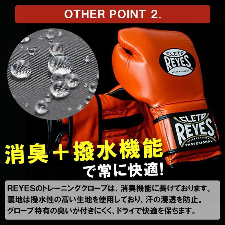 REYES レイジェス ボクシンググローブ 【ブラック 8オンス】 紐 本革