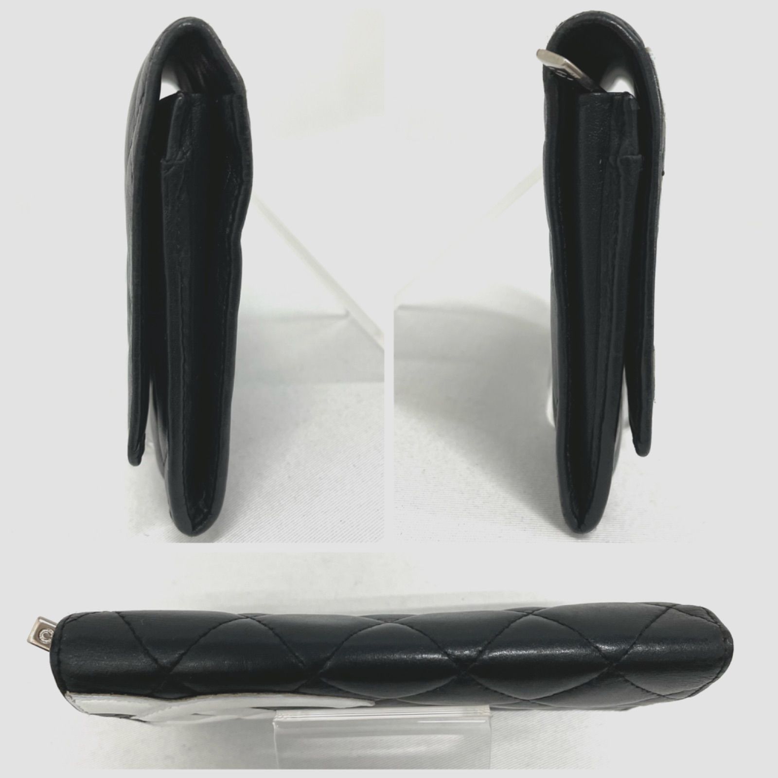 CHANEL シャネル カンボンライン マトラッセ ラムスキン ココマーク 二