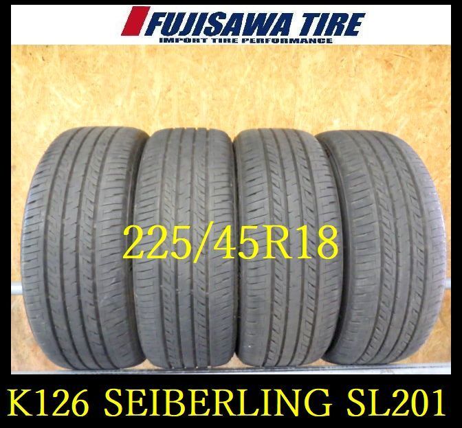 K126 送料無料 代引き可 店頭受取可 2025年製造◆約7～7.5部山◆SEIBERLING SL201◆225|45R18◆4本