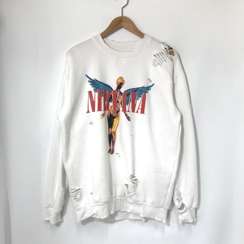 NIRVANA スウェット ニルヴァーナ トレーナー クラッシュ ダメージ加工