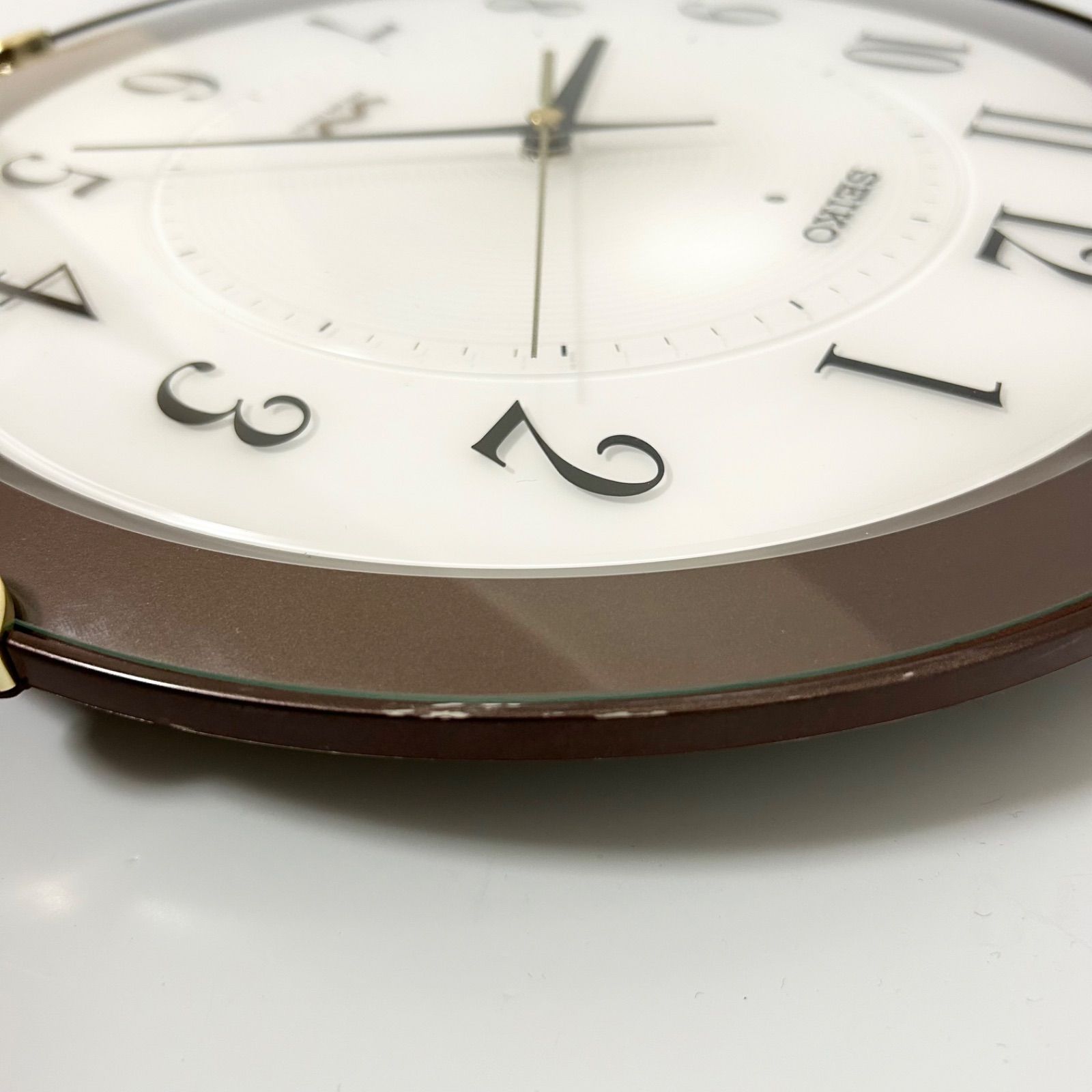 SEIKO セイコー 壁掛け時計 KS209B 電波時計 ブラウン ガラス風防