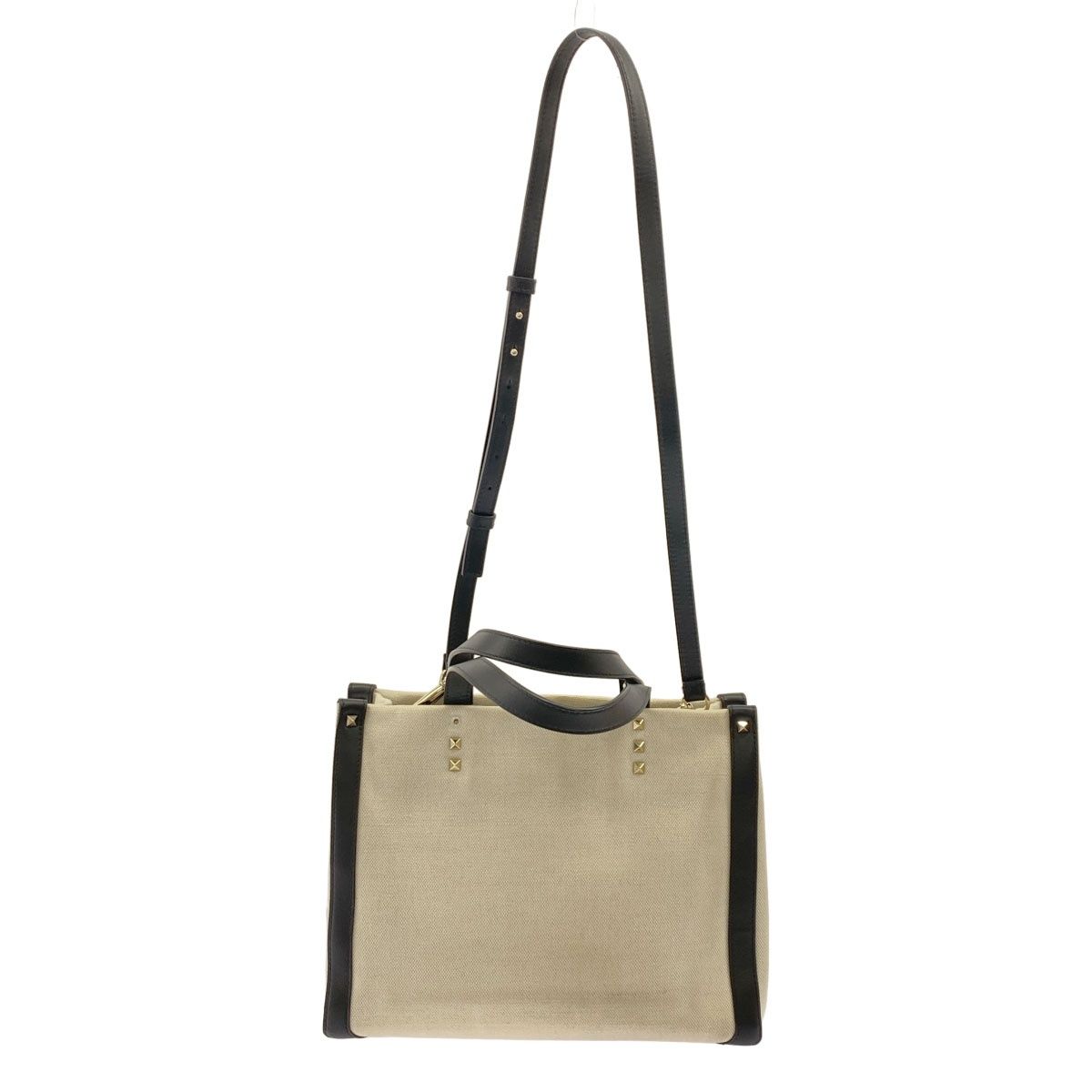 VALENTINO ヴァレンティノ 2WAY ロゴプリントロックスタッズキャンバス