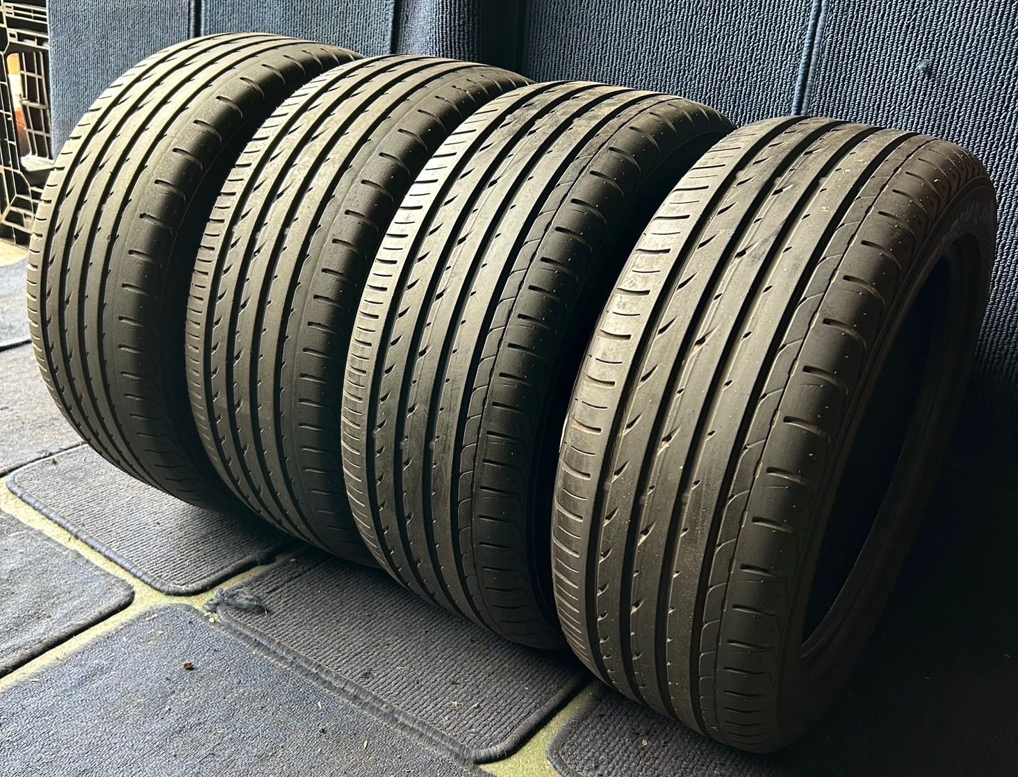 造 溝6～6.5分山 YOKOHAMA ADVAN SportZ.P 4本 225|50R17 ランフラット ひび割れ有り ASP2919