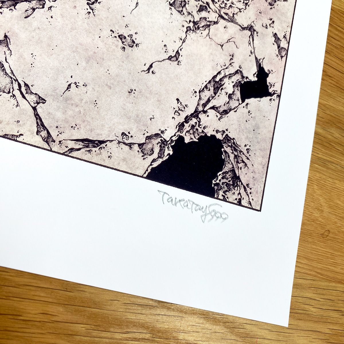 直筆サイン・エディション入】山本タカト 額付き複製画 No.2「魔