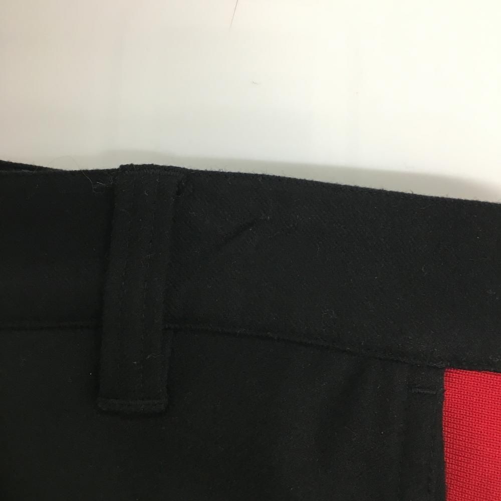 【美品】ラッセルノ パンツ 黒×白 ルチャマスク ポケット口ストライプ 微起毛 メンズ 4(M) ゴルフウェア RUSSELUNO Russeluno 【美品】ラッセルノ パンツ 黒×白 ルチャマスク