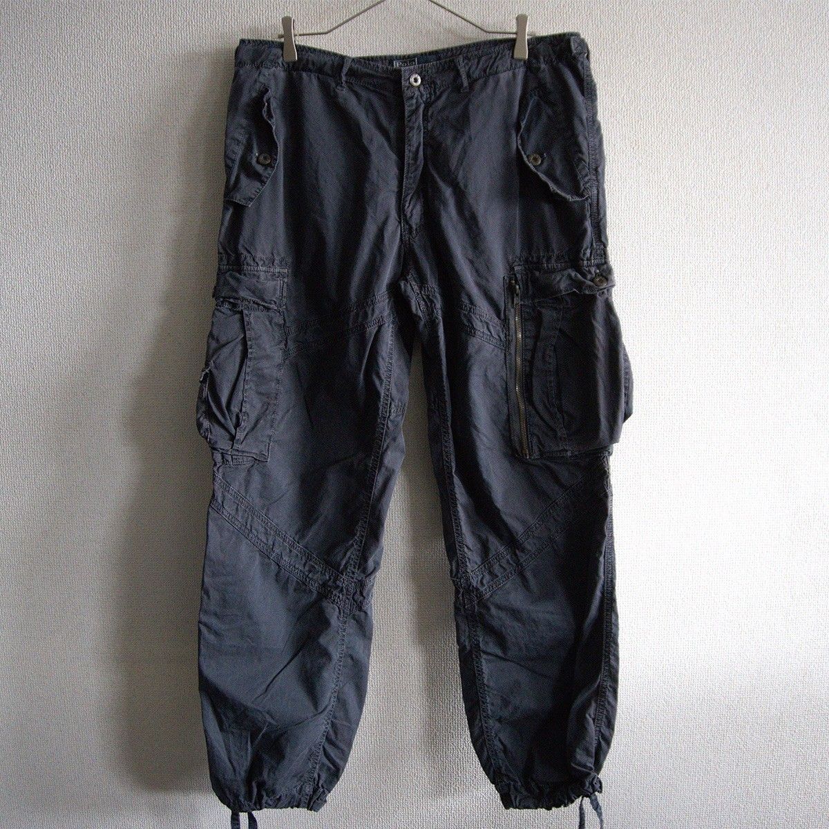 雰囲気抜群 POLO RALPH LAUREN カーゴ パンツ 36×32 ポロラルフローレン ブラック 25100777