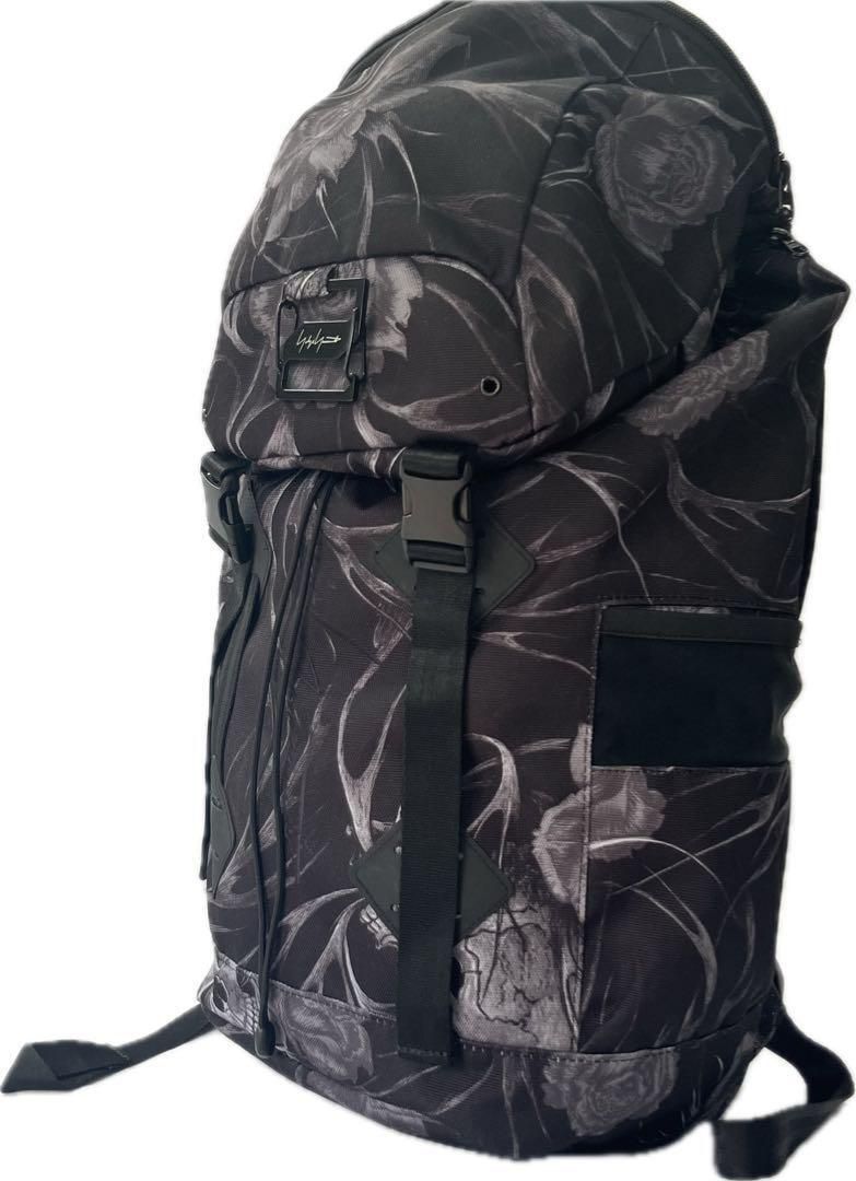 YOHJI YAMAMOTO×NEW ERA ヨウジヤマモト ニューエラ コラボ スカルローズ バックパック リュック 35L ブラック系 グレー系