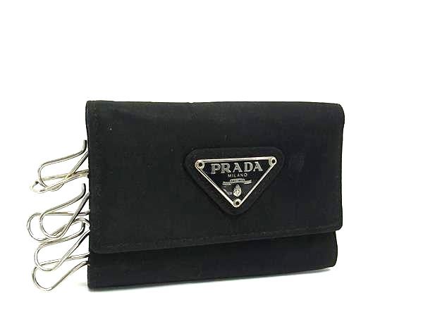 PRADA プラダ テスートナイロン 6連 キーケース 鍵入れ ブラック
