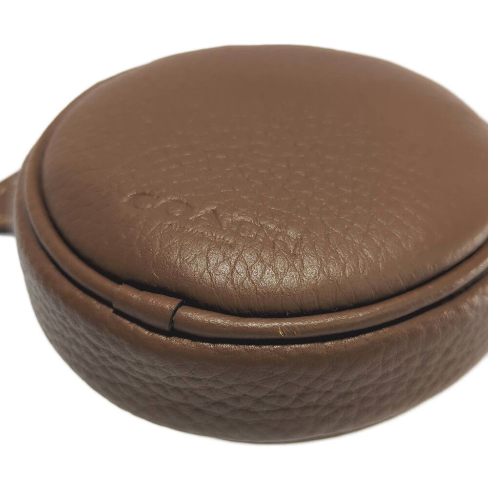 新品》COACH コインケース ブラウン シグネチャー レザー コイン