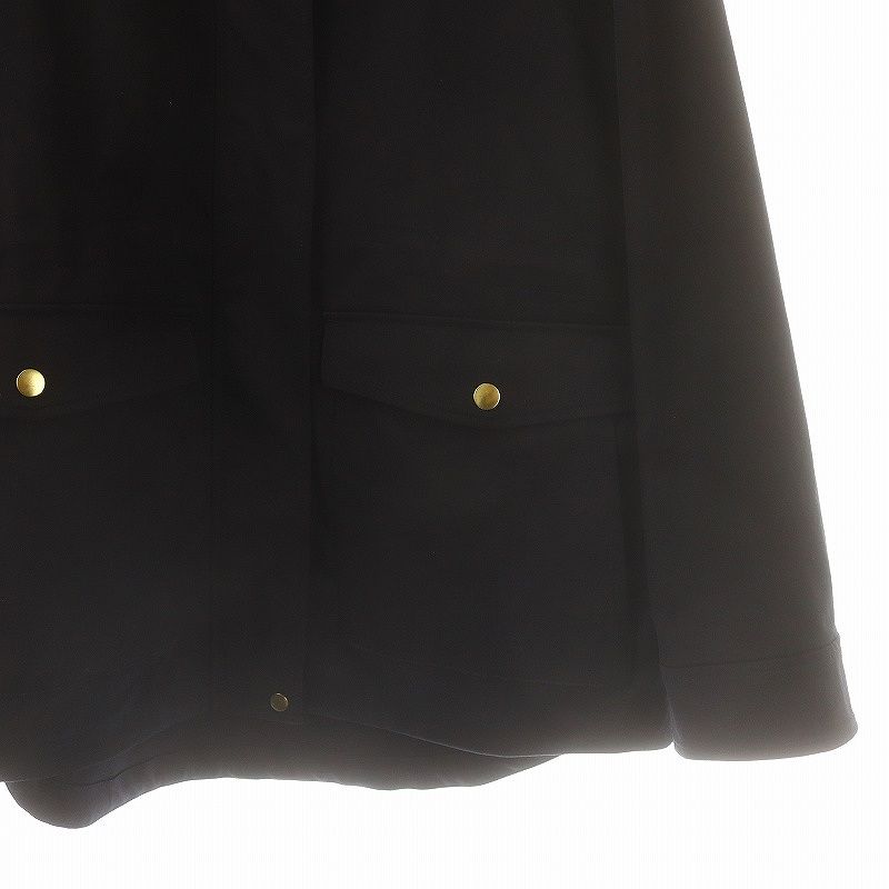 プラステ PLST フーデッドギャザージャケット ジップアップ M 濃紺