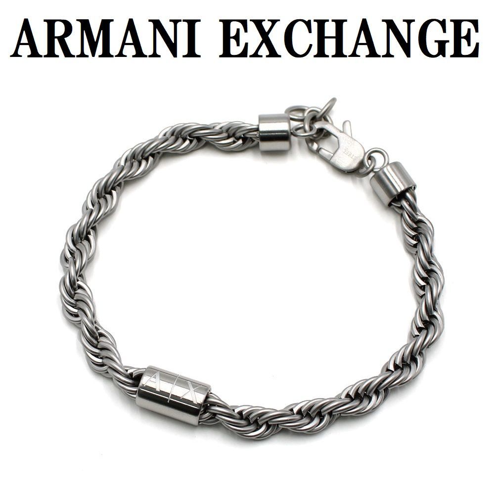 アルマーニ エクスチェンジ ARMANI EXCHANGE AX G0123040 ブレスレット アクセサリー 腕輪 おしゃれ メンズ シルバー
