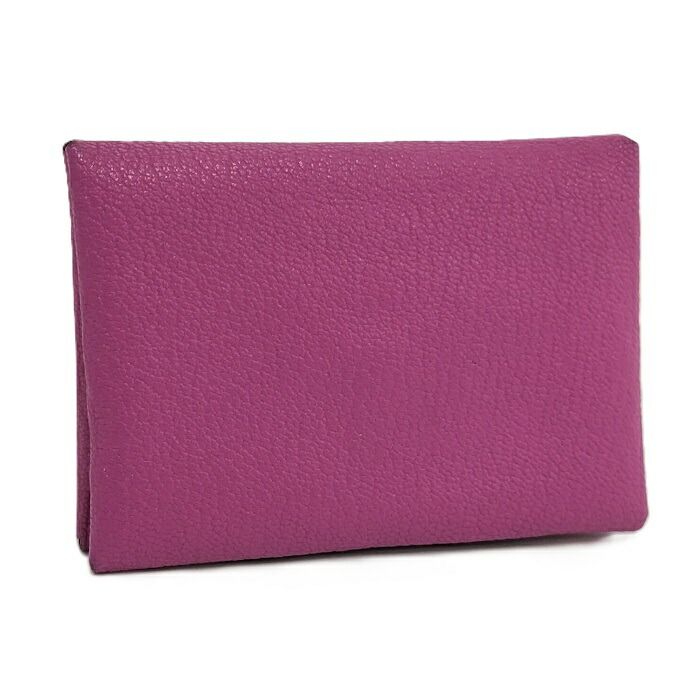 HERMES コインケース カルヴィ デュオ レザー パープル Z刻印