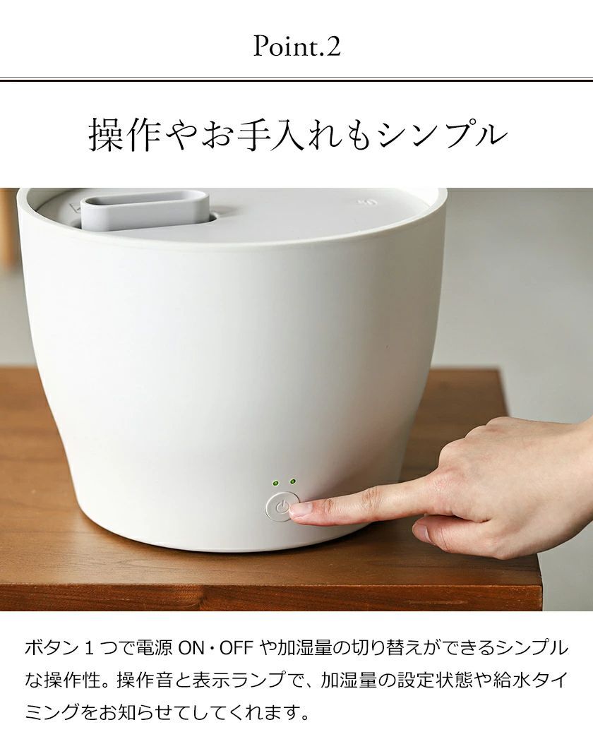 プラスマイナスゼロ スチーム式加湿器
