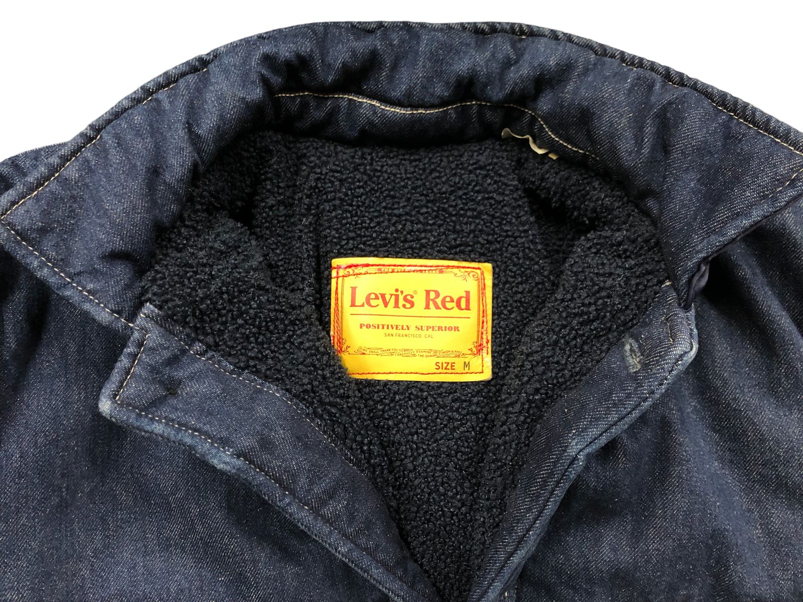 Levi's RED (リーバイスレッド) デニムロングコート 裏ボア 中綿 裏