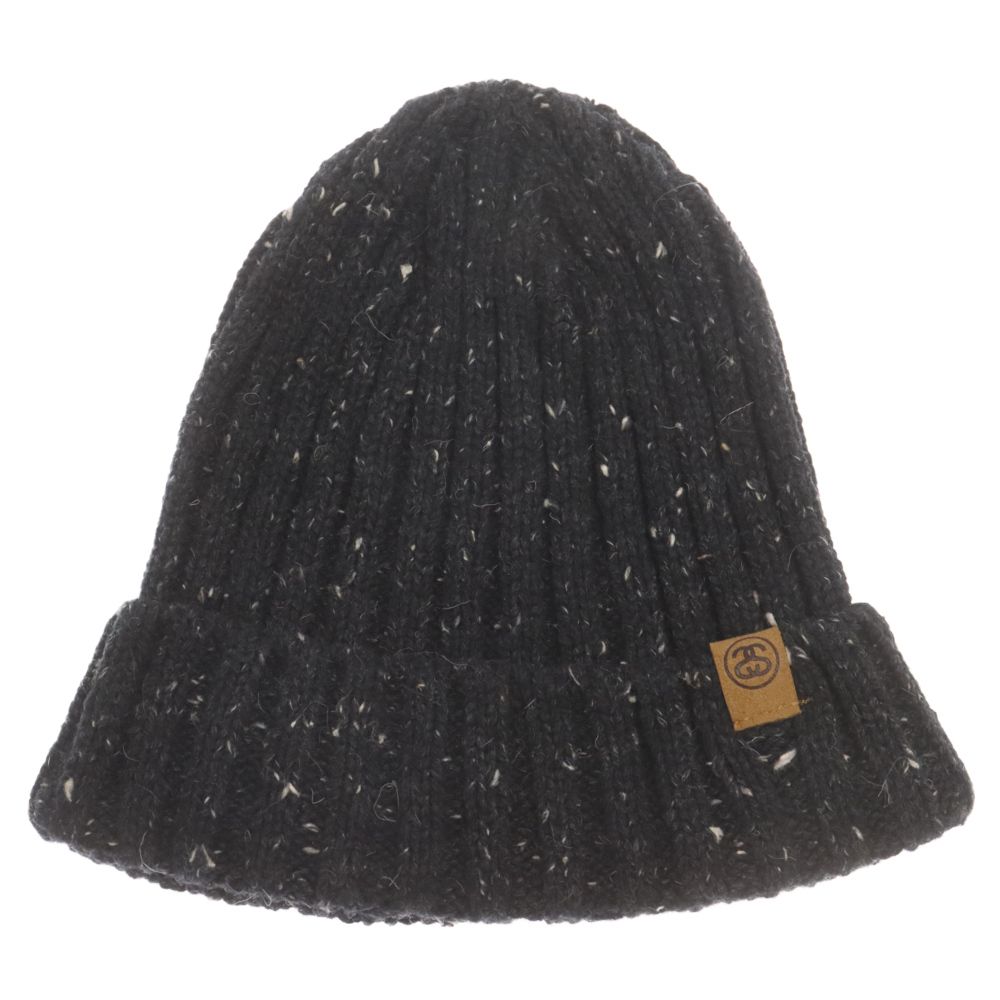 STUSSY (ステューシー) 00s 金タグ ロゴパッチ ビーニー ニット帽 グレー