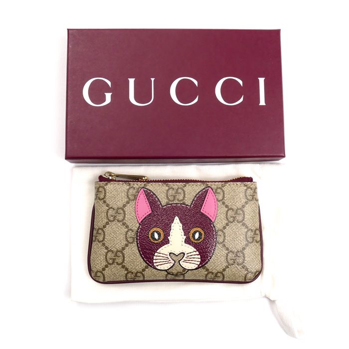 GUCCI グッチ GGスプリーム キャットディテール コインケース