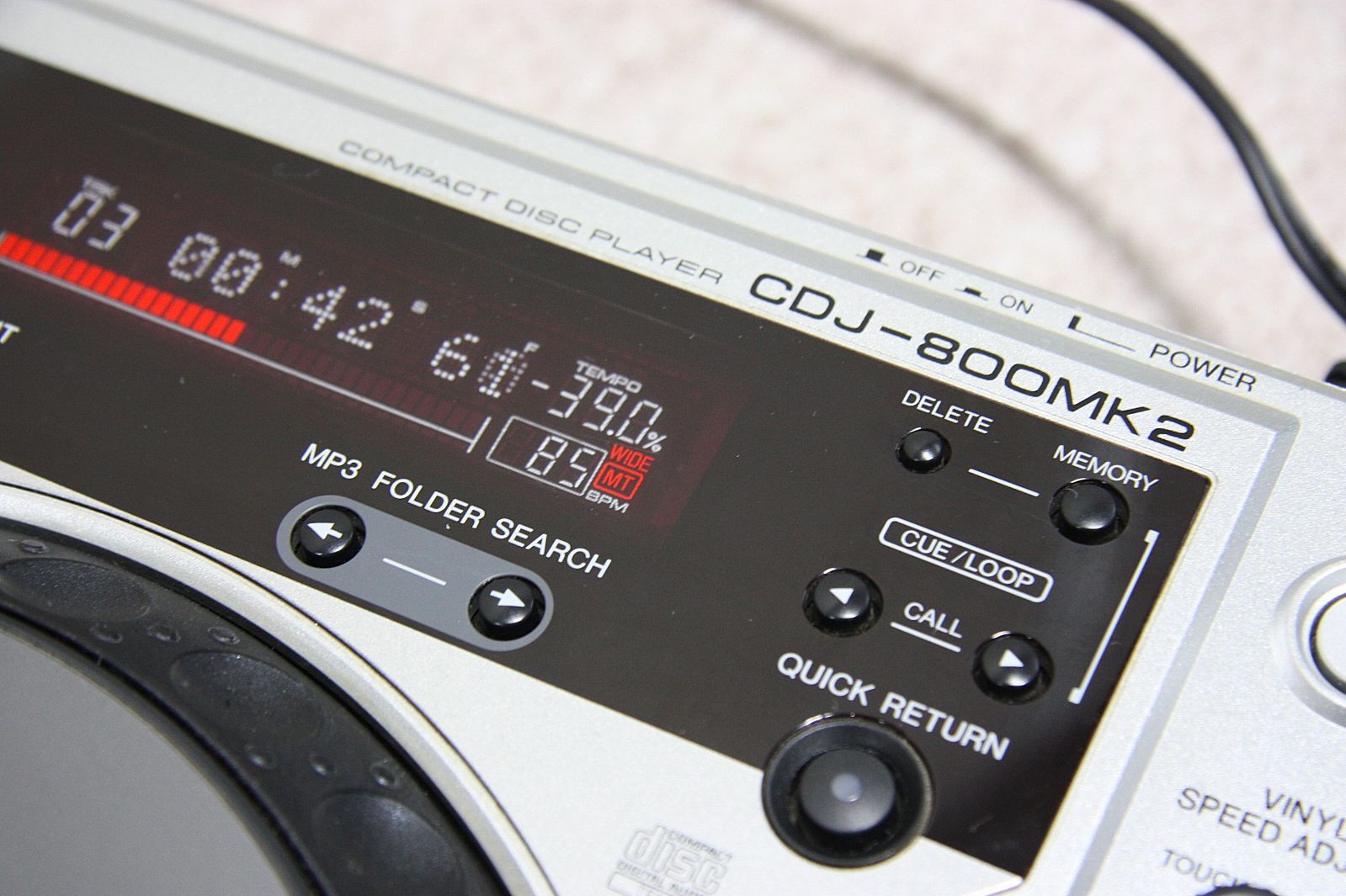 PIONEERコンパクトディスクプレーヤーCDJ-800MK2
