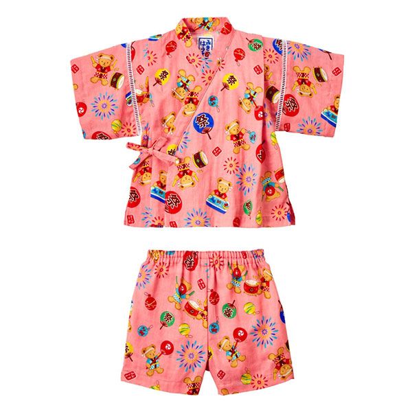 ミキハウス mikihouse ミキハウスベア 甚平スーツ 夏祭り 幼稚園 保育園 90cm ピンク 08