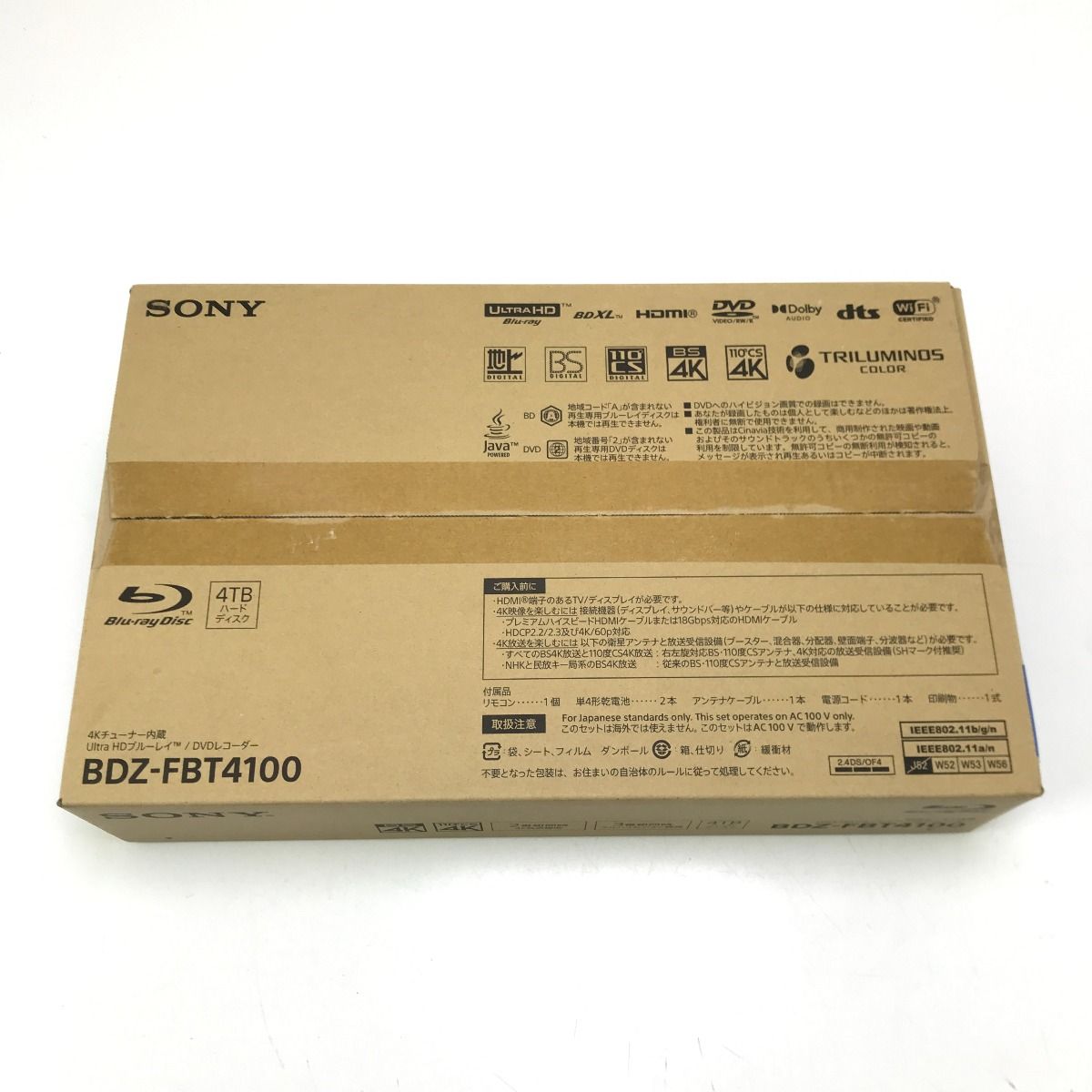 $$ SONY ソニー Blu-ray ブルーレイディスクレコーダー BDZ-FBT4100