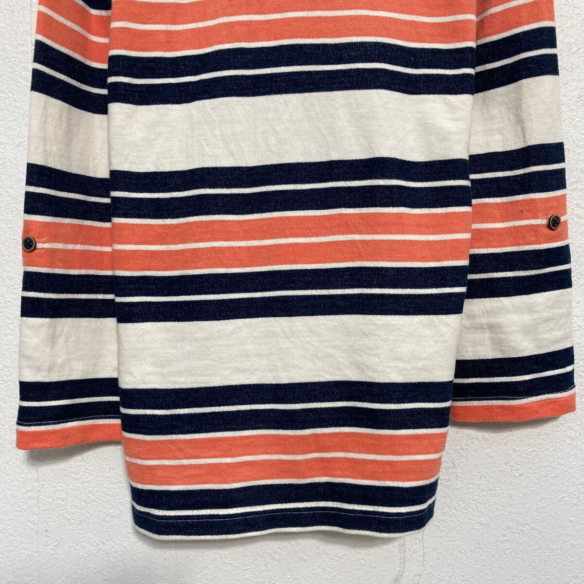 TOMMY HILFIGER ロゴ スウェット トミーフィルフィガー L ボーダー 古着卸 アメリカ仕入 a609-6889