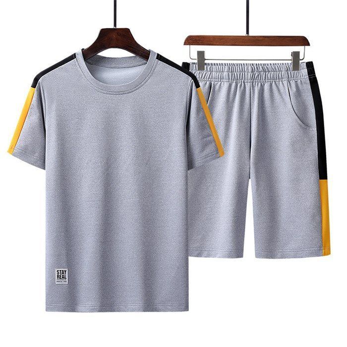 上下セット トップス セットアップ メンズ 半袖 カジュアル 夏服 Tシャツ ハーフパンツ ショートパンツ ジャージ 薄手 部屋着 運動着 涼しい 肌触り通気性 夏 おしゃれ ファッション 9q3B570
