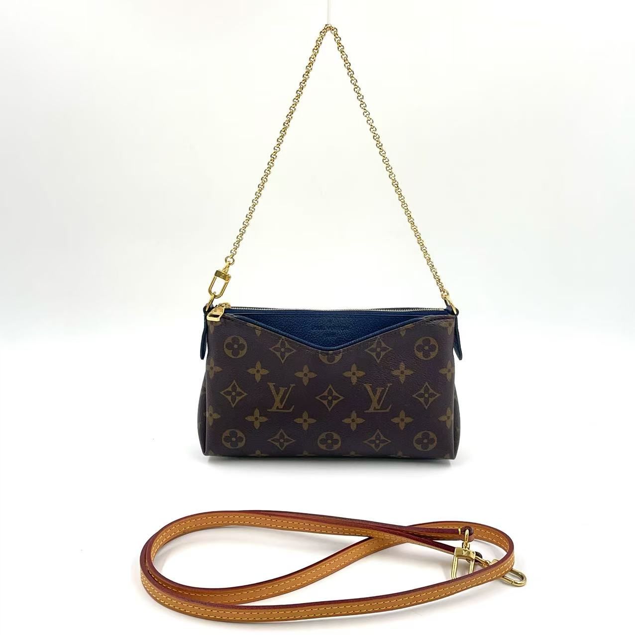 ルイヴィトン　パラスクラッチ ネイビー LOUIS VUITTON パラスクラッチ ショルダーバッグ PVC ダーク