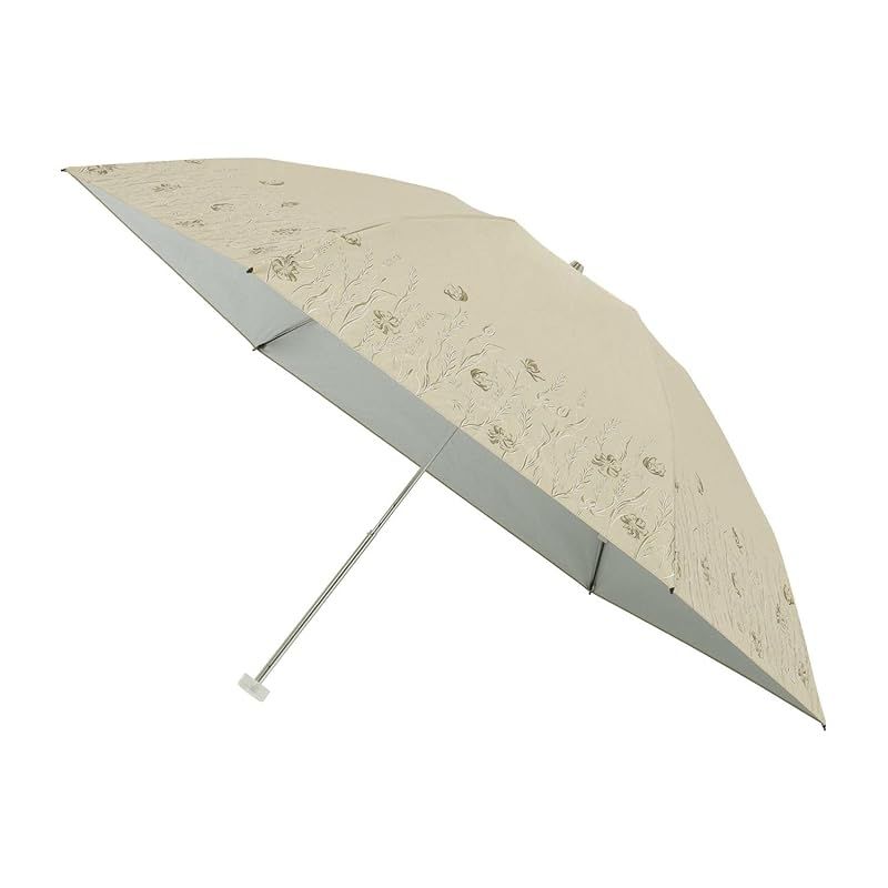 ムーンバット フワクール 日傘 折りたたみ傘 レディース 通勤 晴雨兼用 一級遮光 遮熱 UV シャイニーガーデン 22-447-12115-02 ベージュ 0