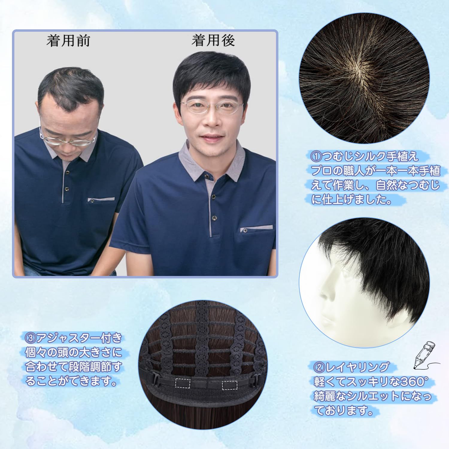 男性用 フルウィッグ