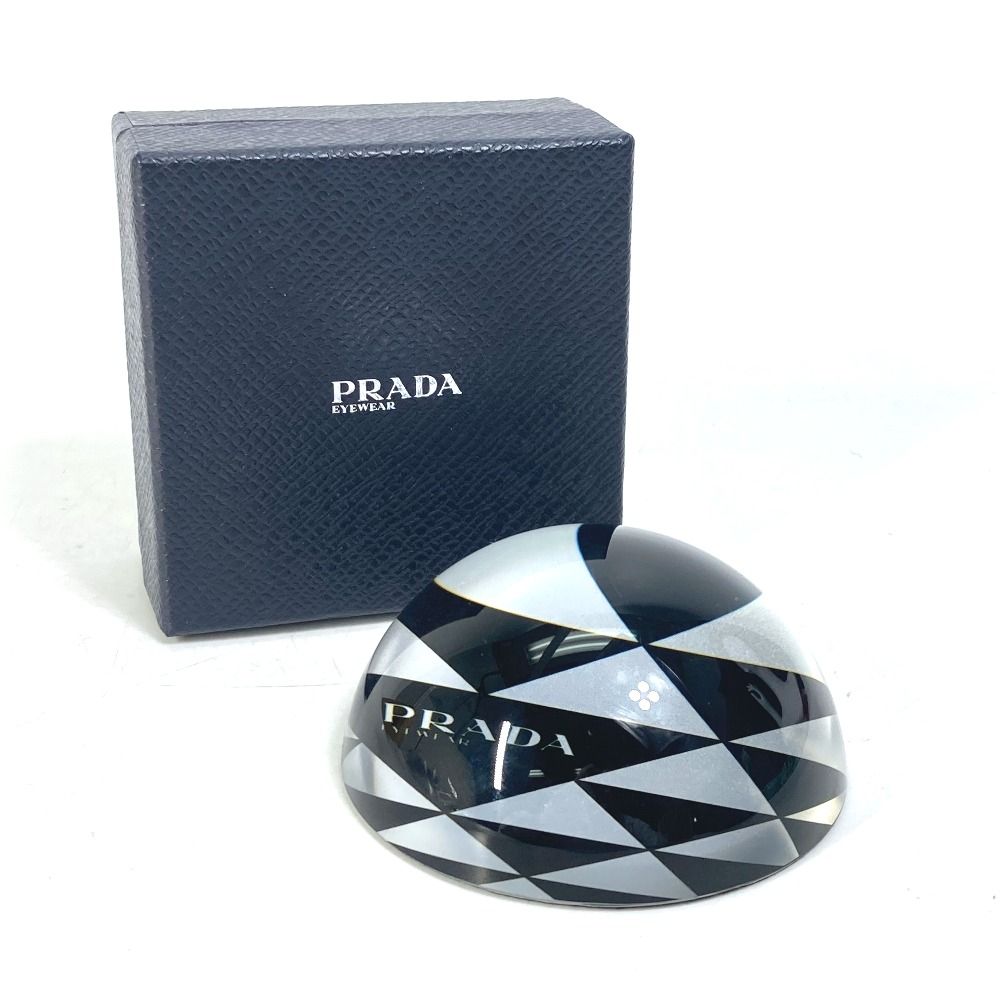 PRADA ペーパーウェイト PRADA プラダ ペーパーウェイト ロゴ ガラス - メルカリ