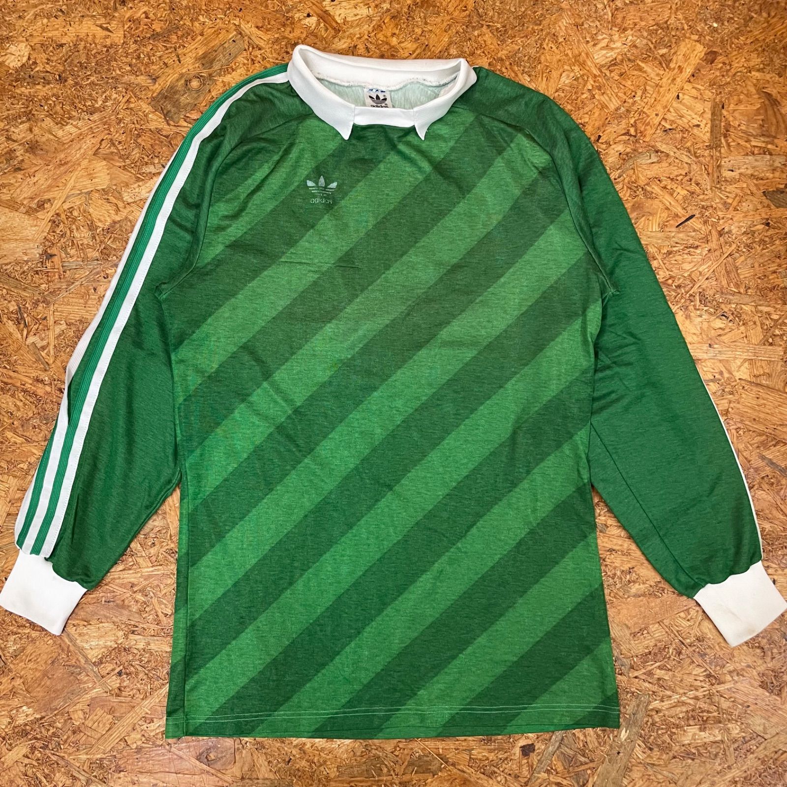 80s 西ドイツ製 adidas ゲームシャツ M キーパーシャツ 80年代 アディダス 万国旗タグ サッカー soccer GK ユーズド USED  ヴィンテージ 古着 MADE IN WEST GERMANY - メルカリ