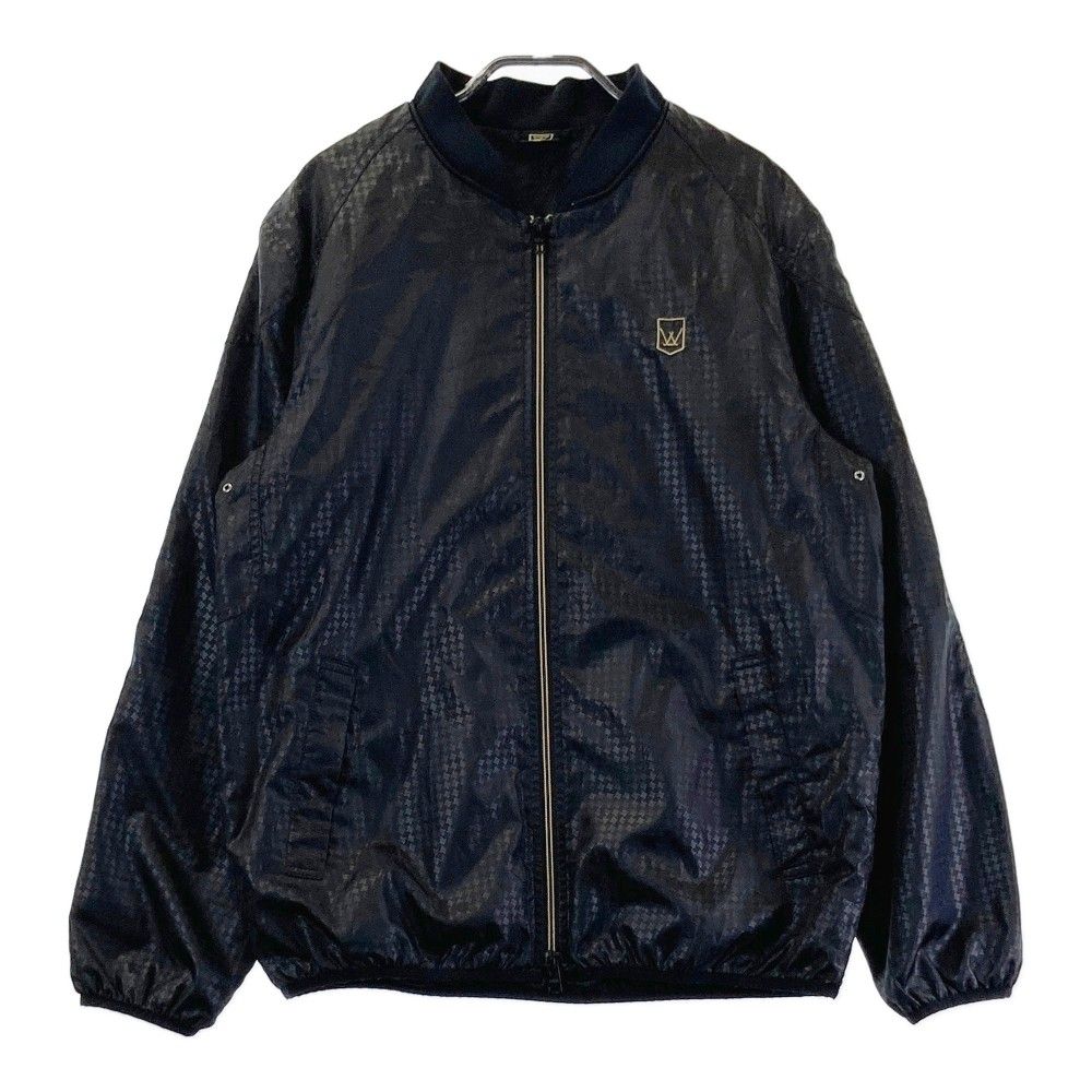 サイズ：LARGE EDWIN GOLF エドウィンゴルフ  裏メッシュ ジップジャケット 総柄 ブラック系 [240101350474] ゴルフウェア メンズ ストスト