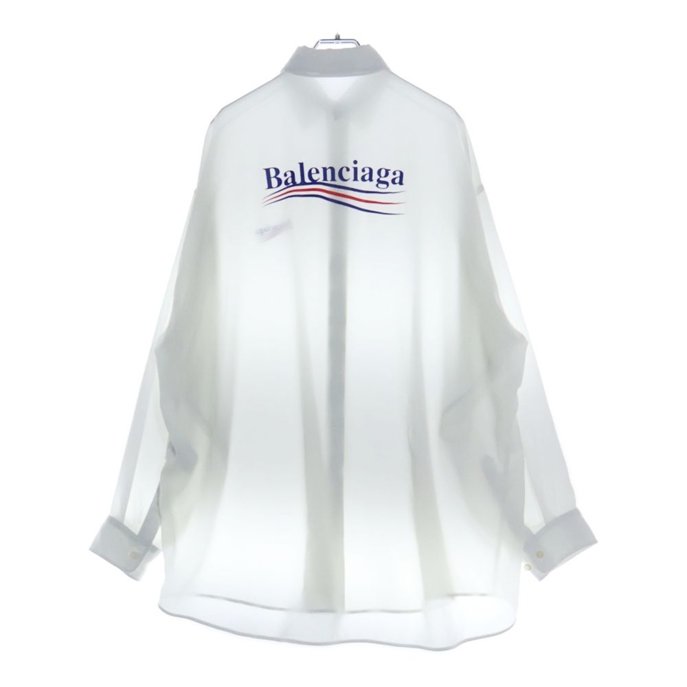 BALENCIAGA (バレンシアガ) キャンペーンロゴ 長袖 シアーシャツ  