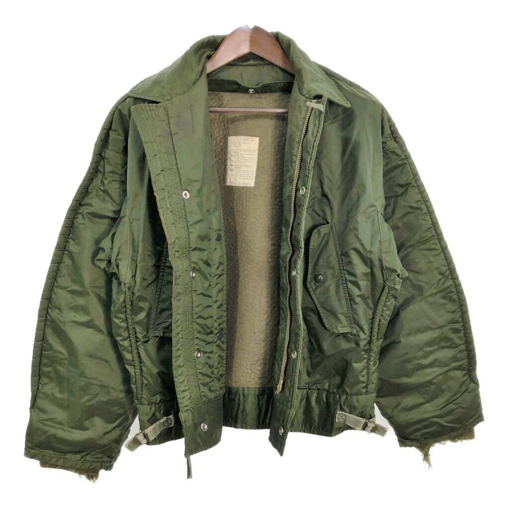 U.S.N. ミリタリージャケット サイズ42 オリーブグリーン 70s 米軍 U.S.NAVY ユーティリティジャケット 紺 42R