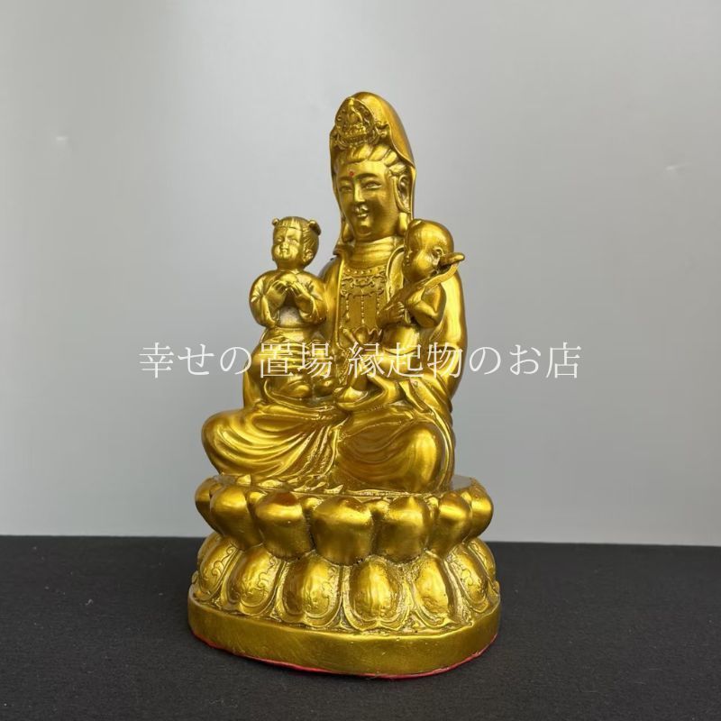 仏教美術 観音菩薩仏像 置物 銅製 仏像 彫刻 置物 開運 風水 水月観音 観音 菩薩 像 仏像 石 彫刻 開運 健康運 金運 財運