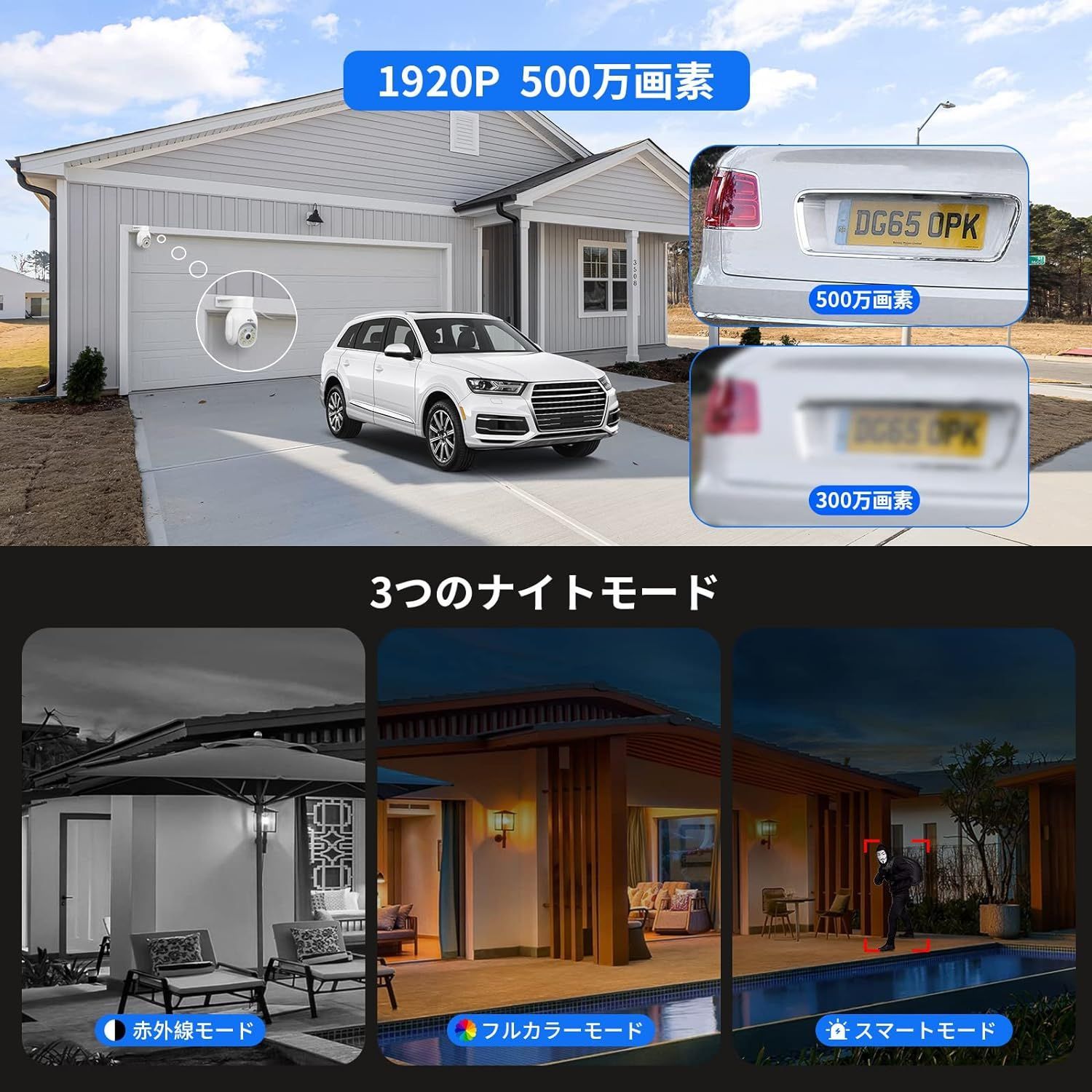 防犯カメラ poe 300万画素 カメラ 4台 AI機能搭載 物凄 録画 防水 屋外
