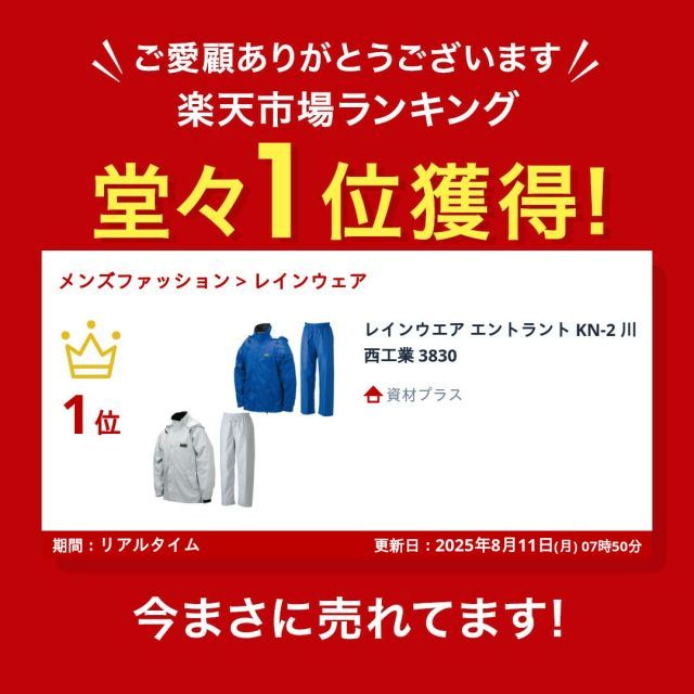 種類13 M シルバー レインウエア エントラント KN 3830